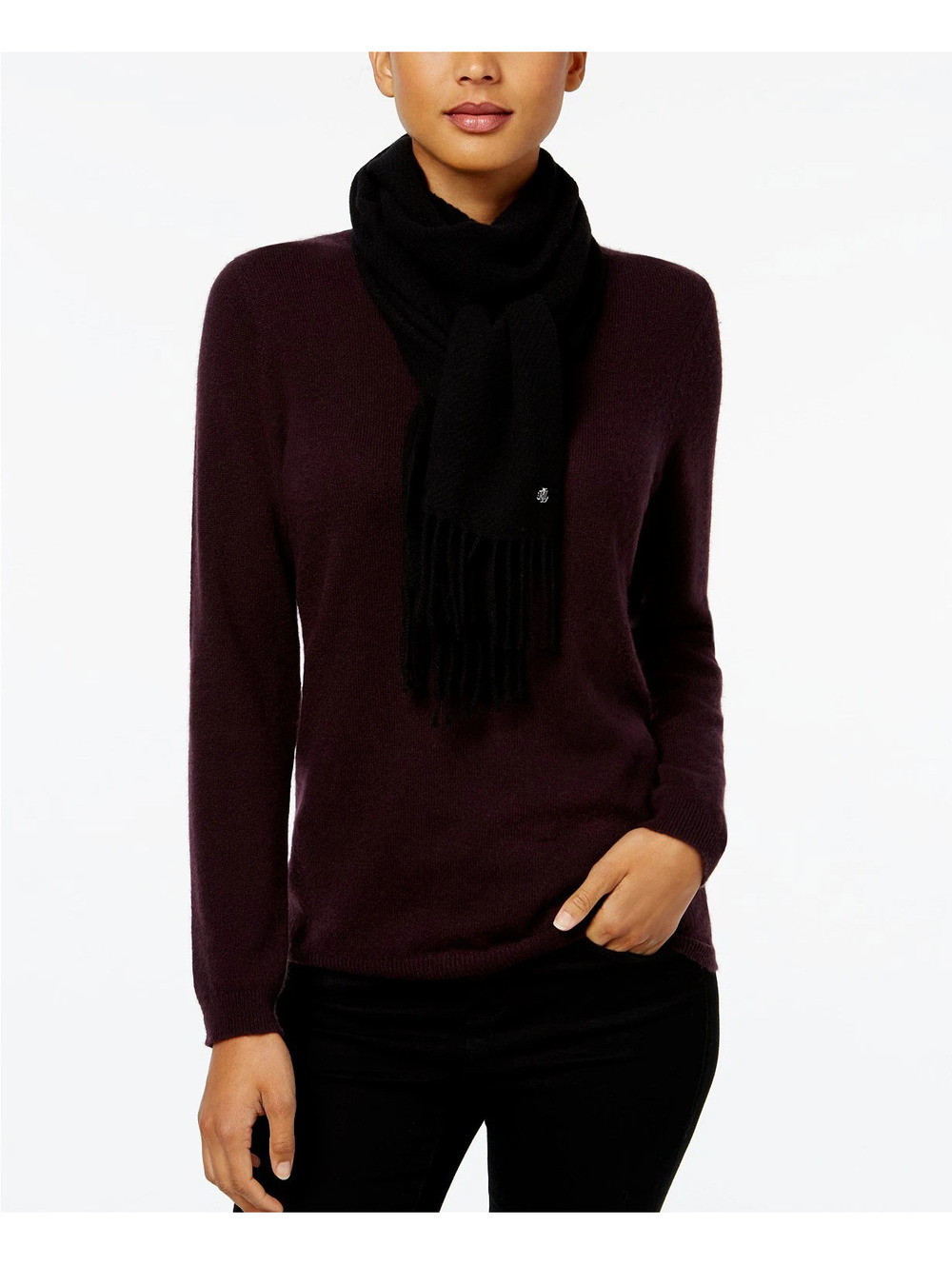 Lauren Ralph Lauren Womens Fringed Scarf